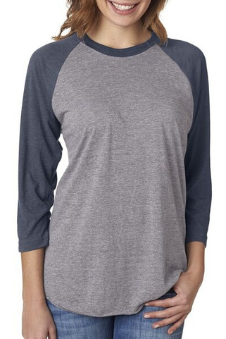 Next Level Apparel 6051 - Unisex Triblend 3/4-Sleeve Raglan