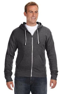 J. America JA8872 - Adult Triblend Full-Zip Fleece Hooded Sweatshirt