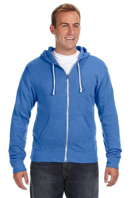 J. America JA8872 - Adult Triblend Full-Zip Fleece Hooded Sweatshirt