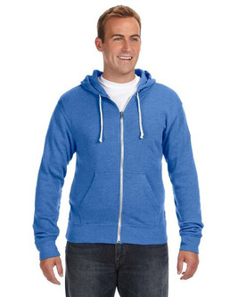 J. America JA8872 - Adult Triblend Full-Zip Fleece Hooded Sweatshirt