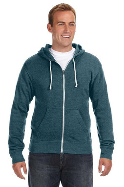 J. America JA8872 - Adult Triblend Full-Zip Fleece Hooded Sweatshirt