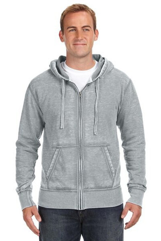 J. America JA8916 - Adult Vintage Zen Full-Zip Fleece Hooded Sweatshirt