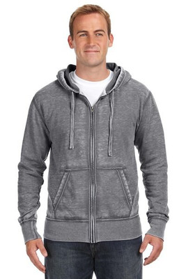 J. America JA8916 - Adult Vintage Zen Full-Zip Fleece Hooded Sweatshirt