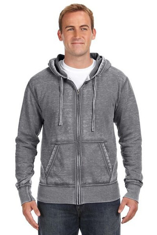 J. America JA8916 - Adult Vintage Zen Full-Zip Fleece Hooded Sweatshirt