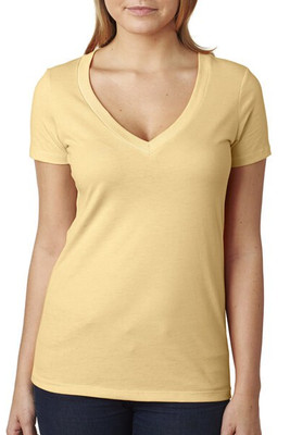 Next Level Apparel 6640 - Ladies CVC Deep V-Neck T-Shirt