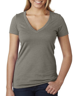 Next Level Apparel 6640 - Ladies CVC Deep V-Neck T-Shirt