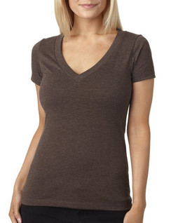 Next Level Apparel 6640 - Ladies CVC Deep V-Neck T-Shirt