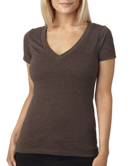 Next Level Apparel 6640 - Ladies CVC Deep V-Neck T-Shirt