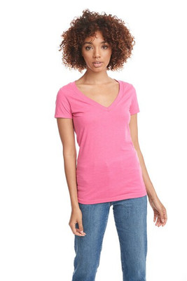 Next Level Apparel 6640 - Ladies CVC Deep V-Neck T-Shirt