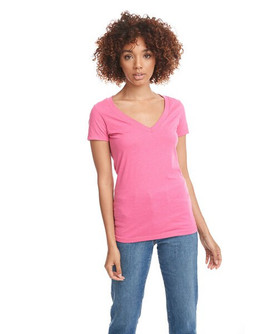 Next Level Apparel 6640 - Ladies CVC Deep V-Neck T-Shirt