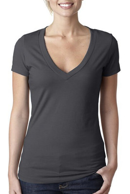 Next Level Apparel 6640 - Ladies CVC Deep V-Neck T-Shirt