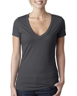 Next Level Apparel 6640 - Ladies CVC Deep V-Neck T-Shirt