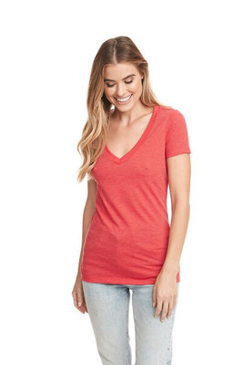 Next Level Apparel 6640 - Ladies CVC Deep V-Neck T-Shirt