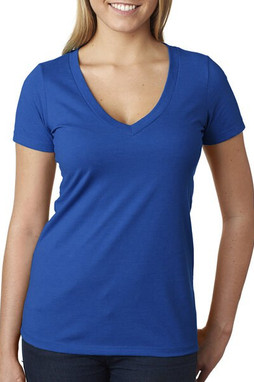 Next Level Apparel 6640 - Ladies CVC Deep V-Neck T-Shirt