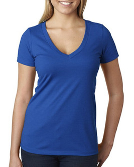Next Level Apparel 6640 - Ladies CVC Deep V-Neck T-Shirt
