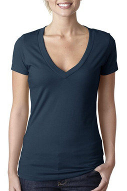 Next Level Apparel 6640 - Ladies CVC Deep V-Neck T-Shirt