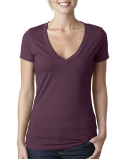 Next Level Apparel 6640 - Ladies CVC Deep V-Neck T-Shirt