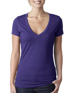 Next Level Apparel 6640 - Ladies CVC Deep V-Neck T-Shirt