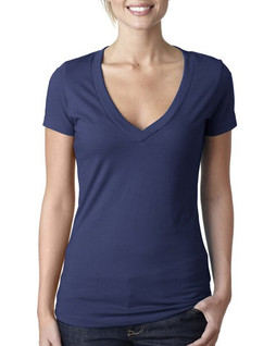 Next Level Apparel 6640 - Ladies CVC Deep V-Neck T-Shirt
