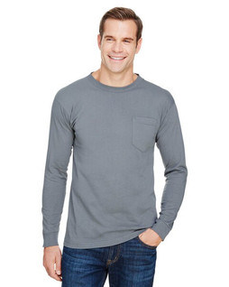 Bayside BA3055 - Unisex Union-Made Long-Sleeve Pocket Crew T-Shirt