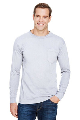 Bayside BA3055 - Unisex Union-Made Long-Sleeve Pocket Crew T-Shirt