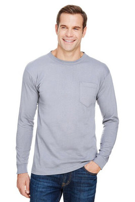 Bayside BA3055 - Unisex Union-Made Long-Sleeve Pocket Crew T-Shirt