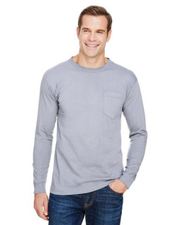 Bayside BA3055 - Unisex Union-Made Long-Sleeve Pocket Crew T-Shirt