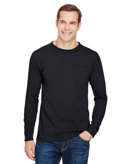 Bayside BA3055 - Unisex Union-Made Long-Sleeve Pocket Crew T-Shirt