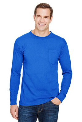 Bayside BA3055 - Unisex Union-Made Long-Sleeve Pocket Crew T-Shirt