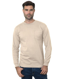 Bayside BA3055 - Unisex Union-Made Long-Sleeve Pocket Crew T-Shirt