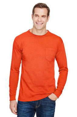 Bayside BA3055 - Unisex Union-Made Long-Sleeve Pocket Crew T-Shirt