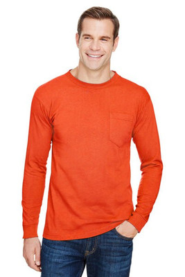 Bayside BA3055 - Unisex Union-Made Long-Sleeve Pocket Crew T-Shirt