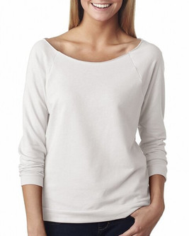 Next Level Apparel 6951 - Ladies French Terry 3/4-Sleeve Raglan
