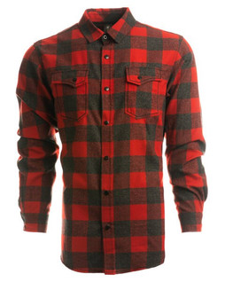 Burnside B8219 - Mens Snap-Front Flannel Shirt