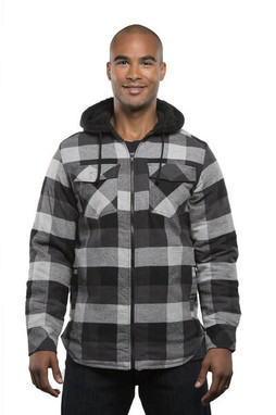 Burnside B8620 - Mens Hooded Flannel Jacket