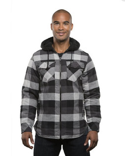 Burnside B8620 - Mens Hooded Flannel Jacket