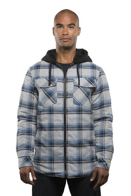 Burnside B8620 - Men's Hooded Flannel Jacket