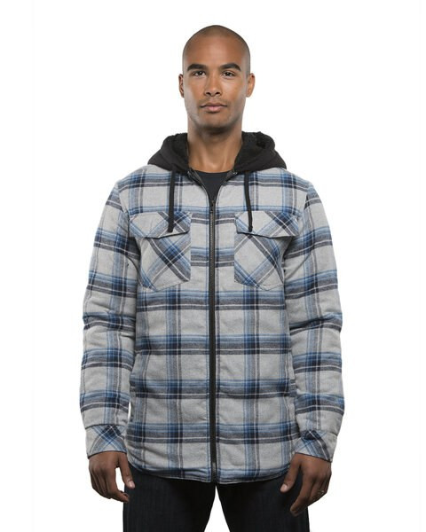 Burnside B8620 - Men's Hooded Flannel Jacket