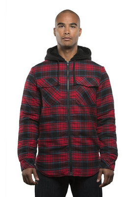 Burnside B8620 - Men's Hooded Flannel Jacket