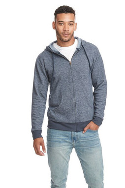 Next Level Apparel 9600 - Adult Pacifica Denim Fleece Full-Zip Hooded Sweatshirt