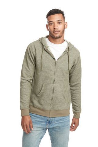 Next Level Apparel 9600 - Adult Pacifica Denim Fleece Full-Zip Hooded Sweatshirt
