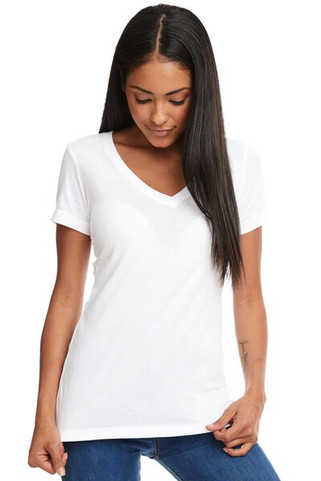 Next Level Apparel N1540 - Womens Lightweight Cotton Blend V-Neck Tee