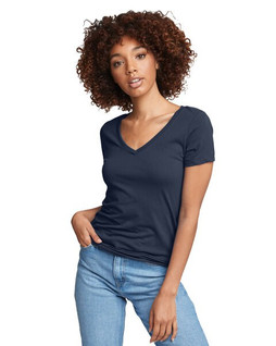 Next Level Apparel N1540 - Womens Lightweight Cotton Blend V-Neck Tee