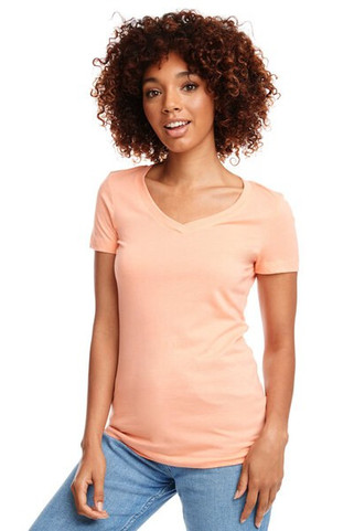 Next Level Apparel N1540 - Womens Lightweight Cotton Blend V-Neck Tee
