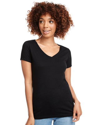 Next Level Apparel N1540 - Womens Lightweight Cotton Blend V-Neck Tee