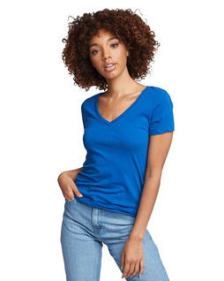 Next Level Apparel N1540 - Womens Lightweight Cotton Blend V-Neck Tee