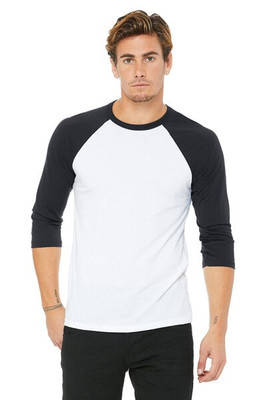 Bella+Canvas 3200 - T-shirt de baseball unisexe à manches 3/4