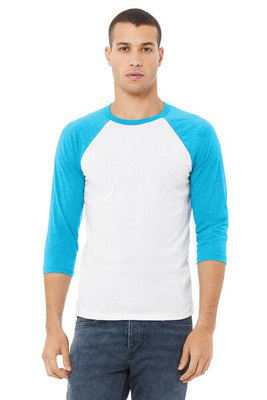 Bella+Canvas 3200 - T-shirt de baseball unisexe à manches 3/4