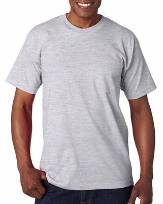 Bayside BA7100 - Adult 6.1 oz., 100% Cotton Pocket T-Shirt
