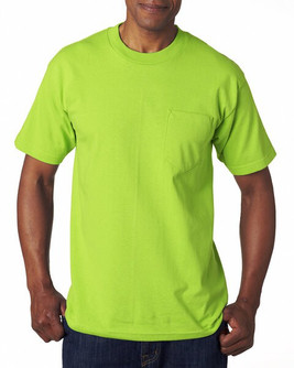 Bayside BA7100 - Adult 6.1 oz., 100% Cotton Pocket T-Shirt
